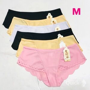 M - NWT 6 pieces Eyelet Low-Rise Boyshorts Panties